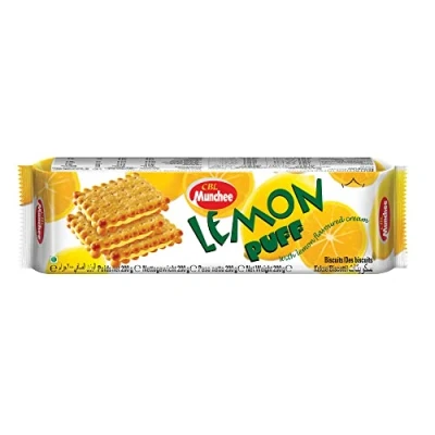 Image of Munchee Lemon Puff Biscuits 200g Pack of 6 by Serendib