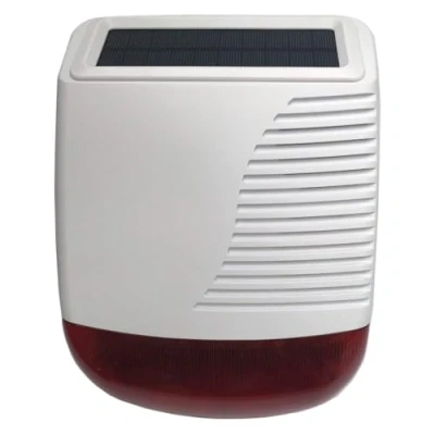 Image of 433 MHz Outdoor Wireless Siren Strobe Solar Powered 110db for Home and Business 433MHZ Alarm System Security Alert