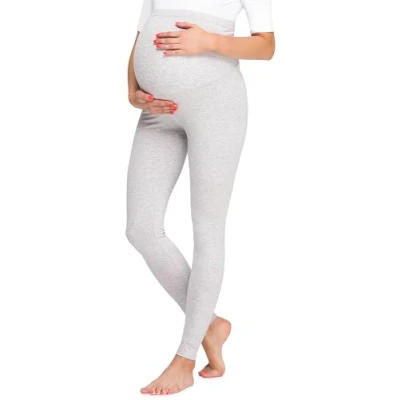 Image of Be Mammy Women&#039;s Pregnancy Maternity Long Leggings BE20 257(Melange, L)