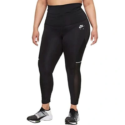 Image of NIKE DD4052 010 W NK AIR DF 7_8 TIGHT Leggings Women&#039;s black/white/reflective silv Size S