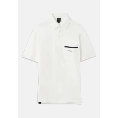 Image of Armani Exchange Polo shirt, Men&#039;s, Size: Medium, Off white