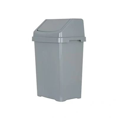 Image of Wham Single Casa 25L Swing Bin Silver
