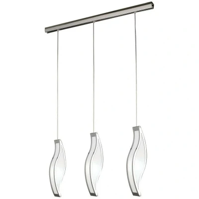 Image of Sintesys Linear Pendant 3 Drop GU10 Light Bar Polished Chrome