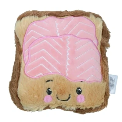 Image of AB Tools Dog Smoked Salmon On Brown Bread Plush Squeaky Festive Toy