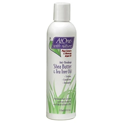 Image of At One Plant Extract &amp; Moroccan Argan Oil (237ml, Anti Breakage Shea Butter Tea Tree Moisturizer)