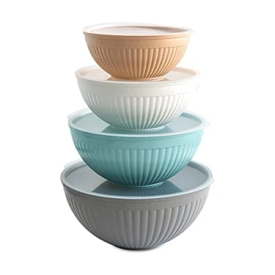 Image of Nordic Ware Prep and Serve Mixing Bowls Set, 8 Piece, Earth Tones