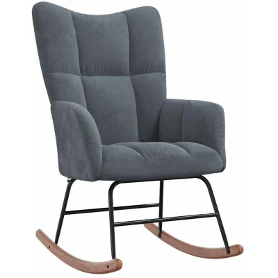 Image of vidaXL Rocking Chair Dark Grey Velvet