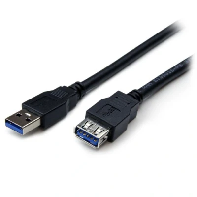 Image of StarTech.com 6 ft Black SuperSpeed USB 3.0 Extension Cable A to M/F 2m 3 Male Female Ext / Cord 6ft 5Gbps (USB3SEXT6BK)