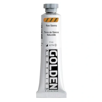 Image of Pro Art Golden Heavy Body Acrylic Paint 2 oz Raw Sienna