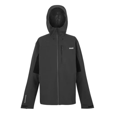 Image of Regatta Men&#039;s Water Repellent Birchdale II Waterproof Jacket Ash Black