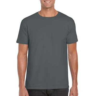 Image of Gildan Mens Short Sleeve Soft Style T Shirt (4XL) (Charcoal)