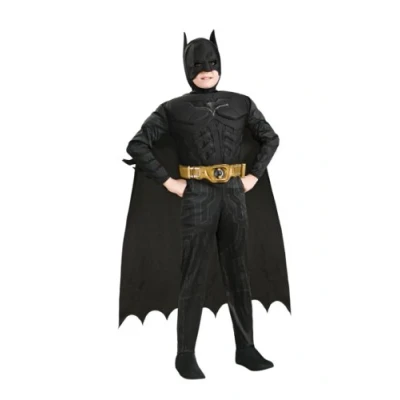 Image of Rubie&#039;s 881290S000 Deluxe Batman Kids Fancy Dress, Boys, Black, 3 5 Years