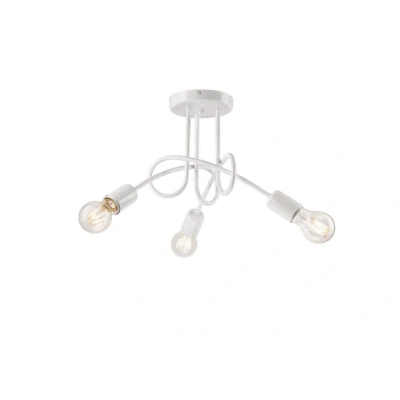 Image of Camilla Multi Arm Semi Flush Ceiling Light White, 3x E27