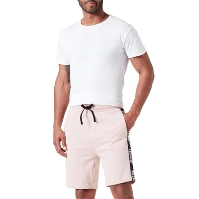 Image of HUGO Men&#039;s Sporty Logo Shorts Loungewear, Light/Pastel Pink681, L