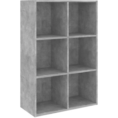 Image of vidaXL Book Cabinet/Sideboard Concrete Grey 66x30x98 cm Engineered Wood