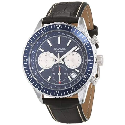 Image of Sekonda Mens Analogue Classic Quartz Watch with Leather Strap 1739
