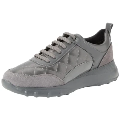 Image of Geox Women&#039;s D Alleniee A Sneakers, Dk Grey, 6 UK