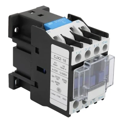 Image of 3 Poles Contactor CJX2 1810 Rail Mount Industrial Electric 24/36/48/110/380V AC Coil (380V AC)