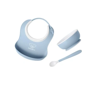 Image of BabyBjörn Baby Feeding Set, 3 pcs, Powder Blue