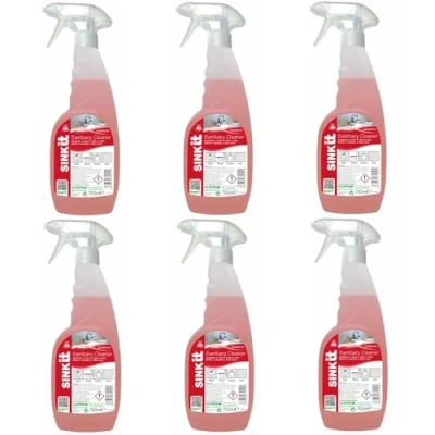 Image of Clover Chemicals BCC003 75 SinkIT Sanitary Cleaner, RTU, 750 mL Spray Bottle (Pack of 6)