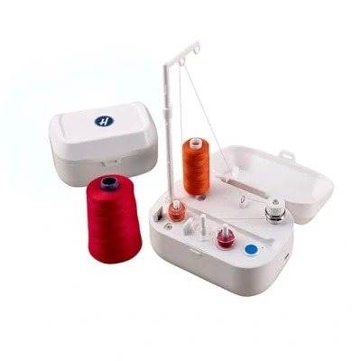 Image of Hemline Automatic Battery Operated Bobbin Winder, White, 11 x 15 9cm