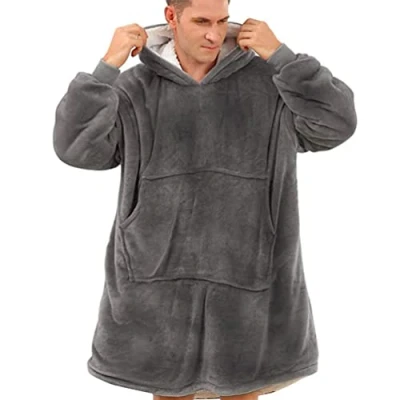 Image of YOULIKE Oversized Hoodie Sherpa Blanket, Super Warm Cozy Wearable Sweatshirt, Soft Comfortable TV Blanket Hoodies, One Size Fits All, for Women Men Girls Boys Kids