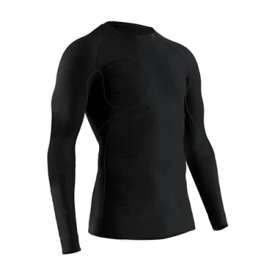 Image of X Bionic Men&#039;s Energy Accumulator 4.0 Round Neck Long Sleeve T shirt, Black/Black, XL UK