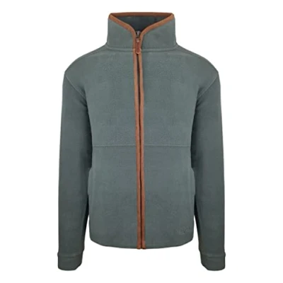 Image of Hazy Blue Mens Finley Full Zip Fleece Jacket (Gun Metal, X Large)