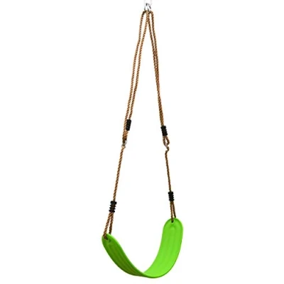 Image of LittleTom Swing for children 67x14cm simple with flexible plastic board Green