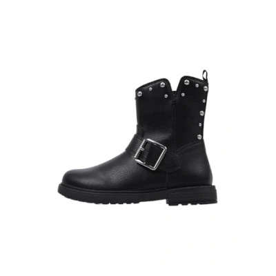 Image of Geox Eclair GIRL Cowboy/biker ankle boot for kids, Size: 1, Black High quality imitation leather