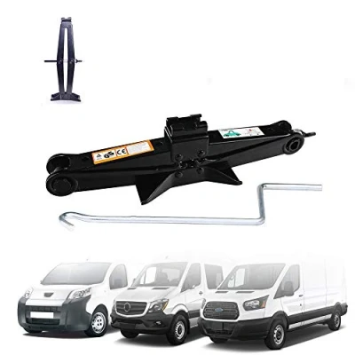 Image of DICN 2 Tonne Scissor Car Jack Repair Tool Kit with Crank Handle for Van Ford/Mercedes Benz/Peugeot/Renault/Citroen