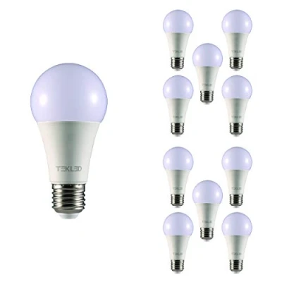 Image of TEKLED® A60 LED Bulbs E27 Edison Screw Energy Saving 12W Light Bulb 100W Incandescent Equivalent 2700K 1020LM NONDIMMABLE 10 Pack Warm White