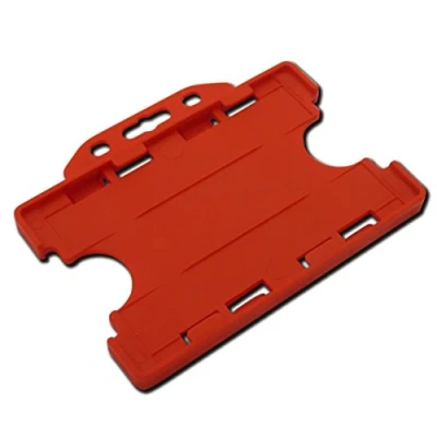 Image of Id Card It Double Sided Pass Badge Holders Red (Pack of 5)