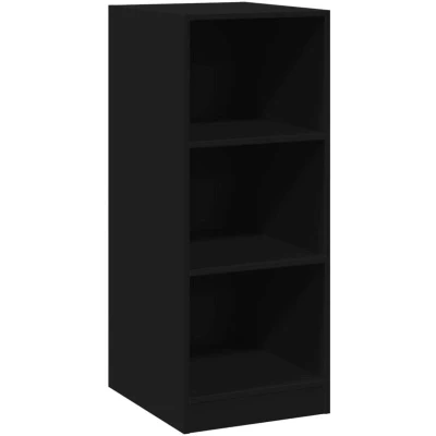 Image of vidaXL Black Engineered Wood Wardrobe Organiser Compact Closet Armoire Storage Cabinet with Shelves/Rob; Modern Design for Bedroom &amp; Small Spaces.
