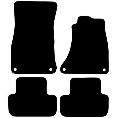 Image of Carsio Carpet Car Mats For Audi A4 2012 2015 4 Piece Set Tailored Fit Floor Mat Complete Accessory Black Custom Fitted All Weather, Anti Slip Backing &amp; Trim