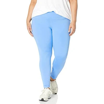 Image of Amazon Essentials Women&#039;s Active Sculpt Workout Athleisure Mid Rise Full Length Leggings (Available in Plus Size), French Blue, 6XL