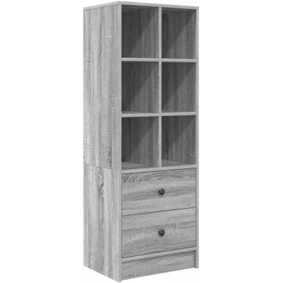Image of vidaXL Grey Shelving Unit sonoma Particle board Medium Storage