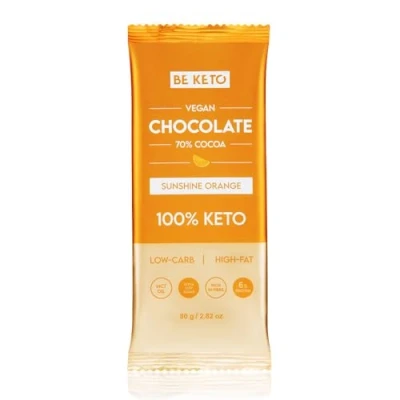 Image of Vegan Keto Chocolate with MCT Oil Sunshine Orange 80g