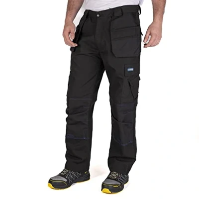 Image of Goodyear Workwear GYPNT003 Mens Multi &amp; Holster Pocket Kneepad Work Safety Cargo Pants Trouser, Black, 32W/31L