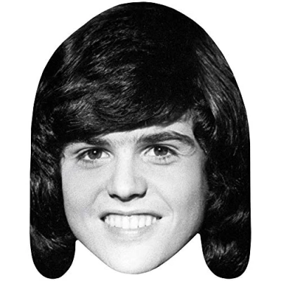 Image of Donny Osmond (BW) Celebrity Mask, Flat Card Face, Fancy Dress Mask