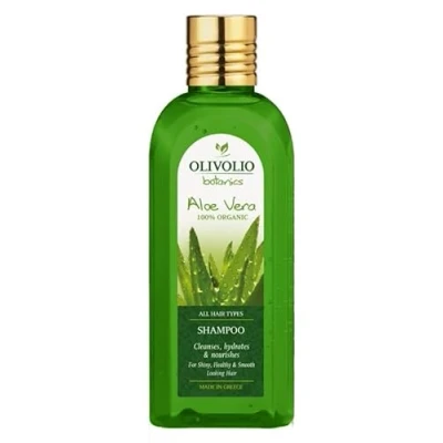 Image of Olivolio Shampoo with 86% natural ingredients and 100% organic aloe vera no mineral oil parabens 200 ml