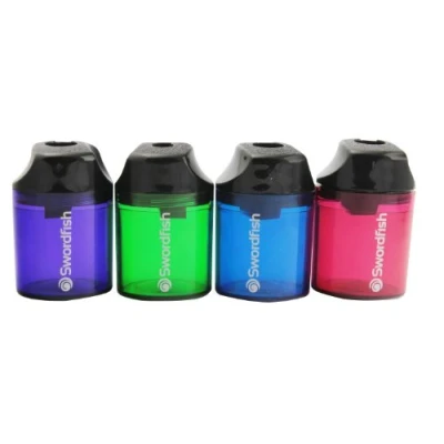 Image of Swordfish ‘Canister’ Double Hole Pencil Sharpener with Mess Free Canister [Pack of 1] Assorted Colours [40033s]