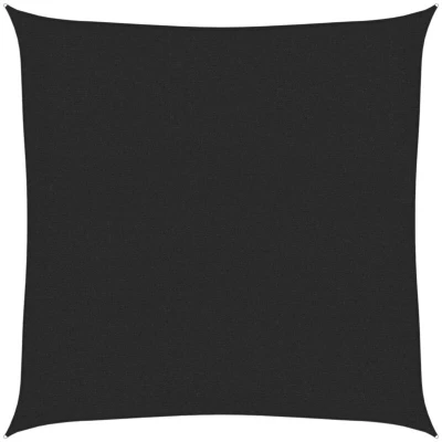 Image of vidaXL Sunshade Sail 160 g/m² Black 3.6x3.6 m HDPE