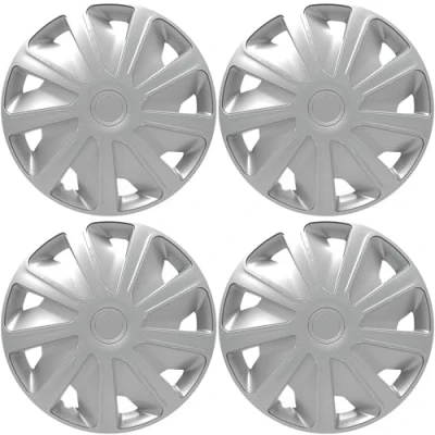 Image of Versaco Van Wheel Trims CRAFT15 Silver 15 Inch 9 Spoke Boxed Set of 4 Hubcaps Includes Fittings/Instructions
