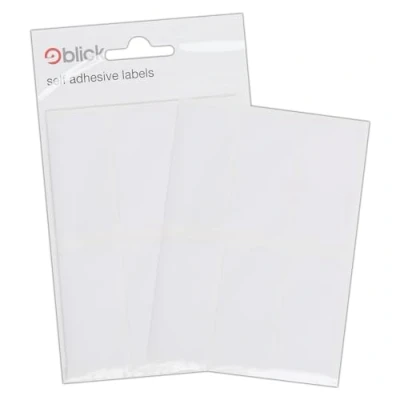 Image of Blick Labels, White, Self Adhesive Stickers, Rectangular, 25mm x 50mm, 42 for Home, Office, Family, School, Letters, Address