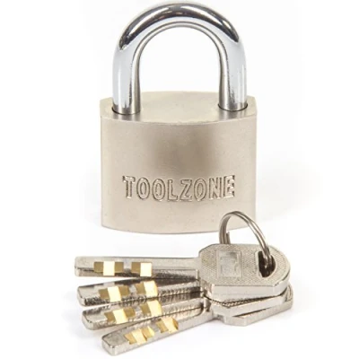 Image of 40mm Solid Steel Keyed Padlock with 4 Keys Shed Door Gate Lock