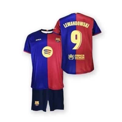 Image of FC Barcelona Home Kit Children Season 24/25 Set, Shirt, Unisex children, Lewandowski, 6 years