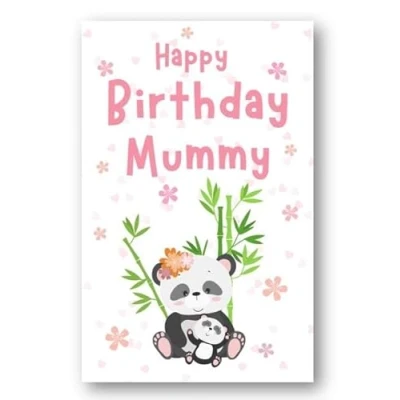 Image of Second Ave Mummy Cute Panda Happy Birthday Card Greetings For Her