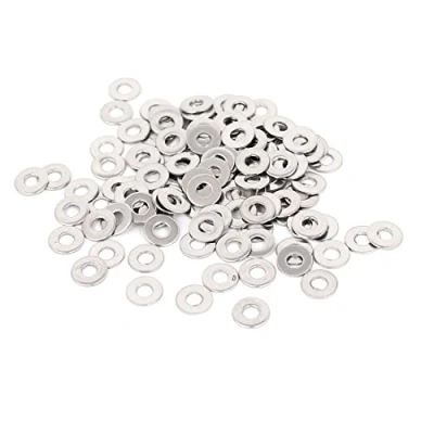 Image of Sourcingmap M2.5x6mmx0.5mm Stainless Steel Round Flat Washer for Bolt Screw 100Pcs