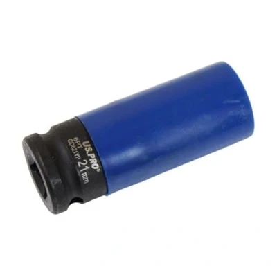 Image of US PRO Tools Single 1/2&quot; DR 21MM Deep Impact Alloy Wheel Socket 3760